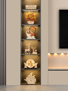 新中式酒柜装饰品客厅摆件，暖居电视柜玻璃柜餐边柜，套装轻奢风