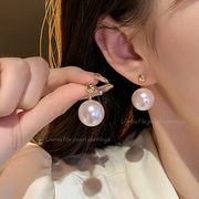 珍珠耳钉秋冬高级感耳环，2023潮小众，设计大款时尚气质耳饰女