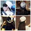 帽子女学生帽子棒球帽子女韩版时尚青年黑色鸭舌帽平沿帽子女