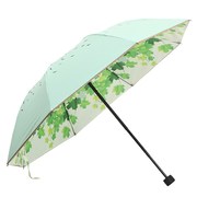 枫叶双层太阳伞小清新防晒伞，拱形三折叠双面，图案遮阳伞防紫外线