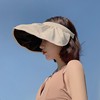 品空顶遮阳帽女夏季紫外线帽子，折叠黑胶大帽檐防晒太阳遮脸发箍贝