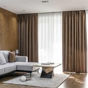 2021年加厚全遮光亚麻窗帘布料，客厅卧室轻奢北欧成品定制窗帘