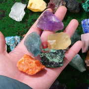 天然水晶原石扩香石香薰石，粉白紫黄绿萤石，大颗粒消磁石装饰摆件