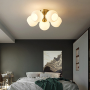 北欧全铜led卧室灯具简约现代矮户型客厅餐厅，书房主卧房间吸顶灯