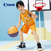 中国乔丹童装儿童篮球服套装男童球衣两件套训练比赛运动上衣短裤