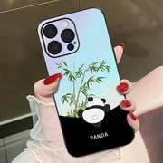 适用iqooneo8手机壳羊巴皮7se创意竹子熊猫neo6高级感皮纹质感vivo镜头全包neo5s卡通可爱neo3防摔保护套