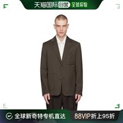 香港直邮潮奢 Mfpen 男士 棕色细条纹西装外套 M124
