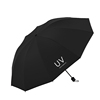 高档红叶线下同款黑胶UV雨伞防晒防紫外线太阳伞upf50定制印logo