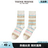 TeenieWeenie小熊2024年色彩条纹中筒袜时髦可爱甜美袜子女士袜子