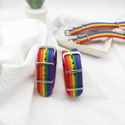 六色彩虹一体式手表带手链，手绳腕带同饰品装饰礼物应援饰品