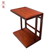 新中式沙发小边桌边几床头，卓明清仿古榆，木角几边几实木家具红木色