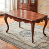 美式实木餐桌家用小户型1.5米桌，欧式做旧长方形饭桌餐椅实木桌