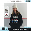 teenieweenie小熊冬季连帽加绒保暖加厚套头灰色，卫衣宽松上衣女士