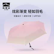 超轻遮阳伞女三折伞，防紫外线迷你太阳伞，黑胶晴雨伞两用折叠伞