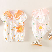婴儿夏装连体衣可爱超洋气3-6个月女宝宝夏季纯棉薄款9新生儿衣服