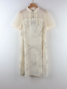 语燕y247l610时尚拼接中式花色连衣裙，显瘦中长裙，2024夏季商场同款