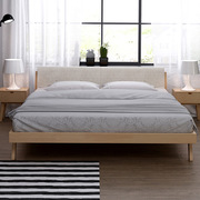 北欧m实木床1.8米双人床1.5轻小户型全奢m简约日式主卧室组合家具