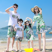三亚泰国旅游海边度假衣服情侣连衣裙家庭亲子母女一家四口沙滩装