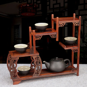红木小博古架实木，简约中式茶壶架红酸枝，多宝阁茶架子置物架茶叶架