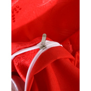 婚庆大红提花被套单件贡缎结婚被罩龙凤单人1.5双人两米加大被壳