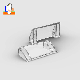 国产小颗粒积木3x6挡风玻璃33度透明斜面斜坡3939汽车零件DIY配件