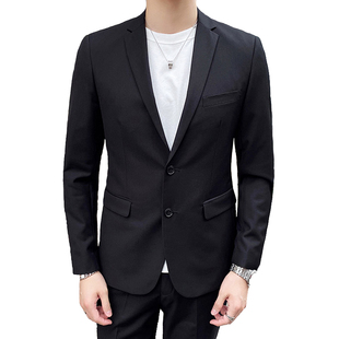 西服套装男两件套修身上衣外套，韩款学生商务职业正装男加大码销售
