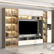 客厅整体电视柜组合墙柜轻奢现代55寸电视柜，背景墙一体65寸影视柜