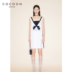 cocoon商场同款连衣裙，2023秋季女无袖，吊带裙子23203bf021020