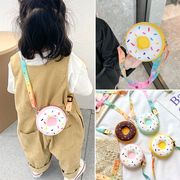 儿童包包斜挎包可爱甜甜圈硅胶包包女童宝宝时尚小包潮小女孩包包