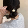 韩国复古珍珠圆球发绳女ins百搭扎头发皮筋简约气质低丸子头发饰