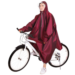 骑行山地自行车雨衣电动单车男女中学生有袖雨披专用全身带帽檐子