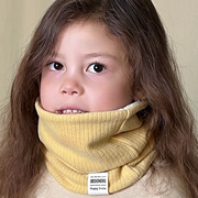 儿童围脖女童围巾冬季男孩保暖防风宝宝纯色脖套小孩滑雪护脸颈圈