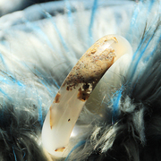 《乳燕飞来》白水草玛瑙手镯 细条冰 口径64阜新黄柏玉髓米花水草
