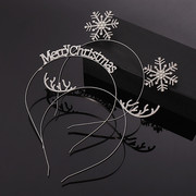韩版鹿角发饰圣诞朋克风，金属质感多款合金，头饰麋鹿角少女发箍饰品