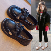 女童小皮鞋2024春秋儿童鞋，时尚洋气公主，鞋中大童软底女孩单鞋