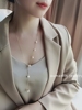 小香风天然珍珠项链长款2023轻奢高级感可调节时尚洋气毛衣链