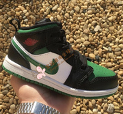  美英JORDAN 1童鞋男女童高帮运动鞋篮球鞋帅酷板鞋乔1 AJ1