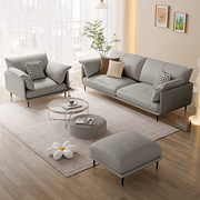 布艺沙发北欧现代简约小户型，直排三人位客厅灰色耐脏科技，布沙发(布沙发)