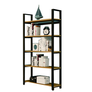 书架钢木置物架落地书柜简易组合储物架子货架展示柜家用现代