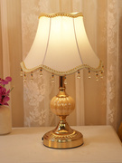 卧室台灯充电款欧式复古触摸美式布艺，2022长明灯结婚床头灯