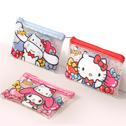 三丽鸥hellokitty50周年卡包可爱透明拉链袋库洛米，小女孩零钱包包