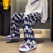 大码300斤休闲裤子男女春秋新款欧美hiphop拖地裤ins潮牌薄款长裤