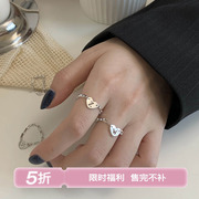 福利专区库存有限925纯银26字母戒指女小众设计感食指戒指环