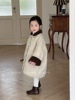 韩版冬季女童葫芦绗棉毛领长款棉衣宝宝百搭洋气厚实保暖棉服