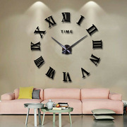 客厅创意DIY挂钟大尺寸3D个性艺术镜面墙贴钟静音钟表装饰时钟
