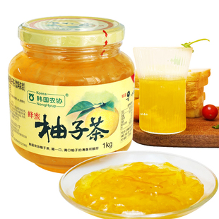 韩国农协蜂蜜柚子茶 1KG罐蜜炼水果茶多规格冲饮酱冲水饮品柚子酱