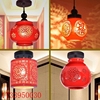 中国红釉中式古典景德镇led陶瓷单头阳台门厅，过道玄关吸顶灯吊灯*