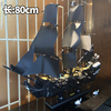巨大型黑珍珠号模型，加勒比海盗船积木，帆船成年高难度拼装玩具礼物