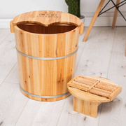 足浴木桶膝盖熏蒸30加厚木桶漏水家用养汗木桶泡脚蒸汽不实木