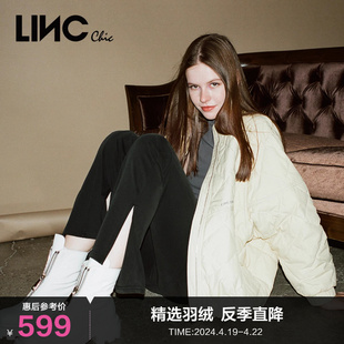 LINCCHIC金羽杰羽绒服女轻薄短款羽绒服女夹克外套Y21802089